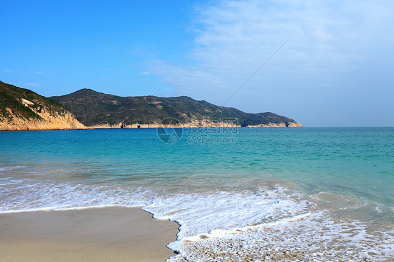 海滩和大海旅行太阳支撑晴天海浪天堂海景天空海洋阳光图片