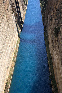 Corinthos 运河水道通道运输船运导航溪流过境运河航行海洋渠道图片