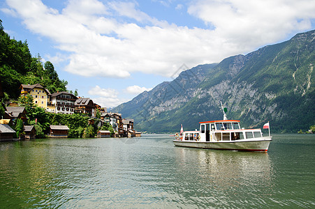 Hallstat湖上的船舶图片