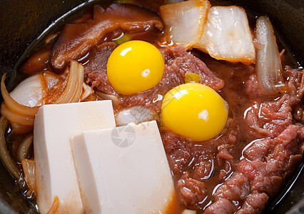 有蛋的牛肉营养碎肉饮食芳香食物盘子熟食传统烹饪美食图片