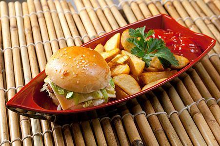框中快食盘子餐厅宏观美食胡椒旅行猪肉盒子蔬菜食物图片