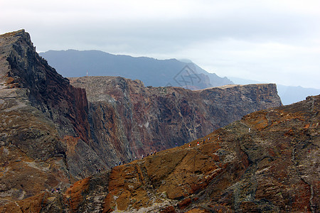 葡萄牙马德拉岛海岸线岩石石头海滩岛屿海景热带阳光假期爬坡图片