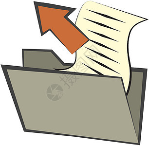 白色上的计算机文件夹床单电脑数据艺术组织按钮文档插图贮存办公室背景图片