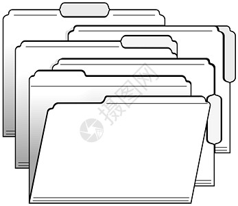 白色上的计算机文件夹类别贮存文档车厢数据艺术插图电脑组织按钮图片