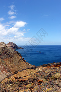 葡萄牙马德拉岛假期蓝色地平线天空岛屿旅游太阳阳光热带悬崖图片