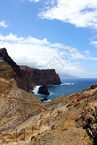 葡萄牙马德拉岛旅游太阳地平线气候爬坡悬崖蓝色海洋假期边缘图片