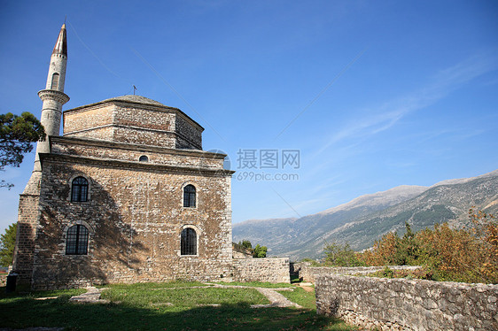 宫内和清真寺蓝色建筑文化旅行尖塔天空宗教历史白色纪念碑图片