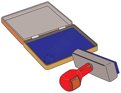 橡胶邮票橡皮静物墨水商业送货办公用品收据图章影棚图片