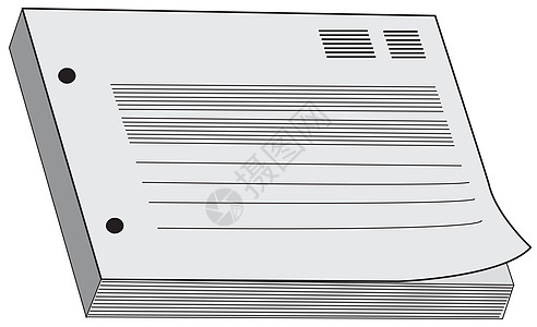 笔记纸床单教育办公室记事本备忘录卷曲插图金属软垫钱包图片
