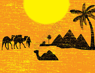 贝都因骆驼大篷车金字塔插图荒野探险家艺术沙丘法老地理沙漠动物图片