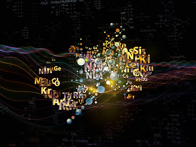 化学化学组成科学公式设计作品粒子海浪墙纸插图元素实验室背景图片