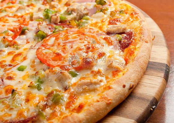 芝士披萨圆形小吃食物育肥午餐餐厅圆圈蔬菜脆皮图片