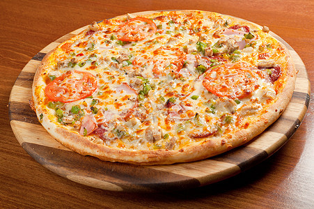 芝士披萨育肥食物餐厅蔬菜小吃圆形脆皮圆圈午餐图片
