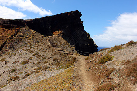 葡萄牙马德拉岛岩石火山海洋边缘海岸线假期蓝色卡波气候波浪图片