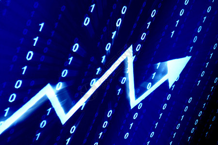 蓝色数据空间技术电脑数字展示速度金融报告成功宏观插图图片