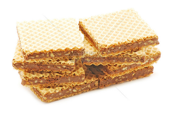 宽度 Wafers早餐奶油棕色宏观糕点线条诱惑糖果黄色食物图片