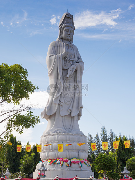 千永雕像佛教徒菩萨女性冥想寺庙正方形怜悯上帝女神宗教图片