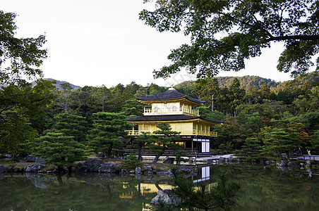 日本京都Kinkakakuji寺庙图片