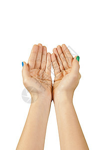 美丽的女人手和修指甲的美人手手指抛光女孩美甲手臂女性帮助皮肤手腕手势图片