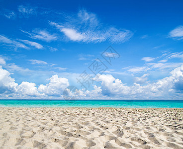 海 海蓝色海洋海浪冲浪晴天放松热带天空太阳天堂图片