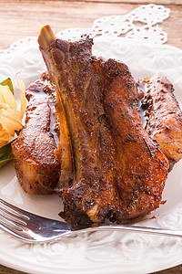 烧烤肋骨骨头炙烤美食架子用餐饮食猪肉牛肉餐厅投标图片