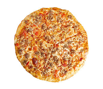 家自做的比萨披萨餐厅食物圆圈育肥小吃碎肉午餐地蜂脆皮圆形图片