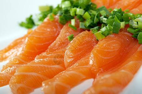 沙门塞西米海鲜盘子食物鲷鱼香料鱼片拼盘熏制图片