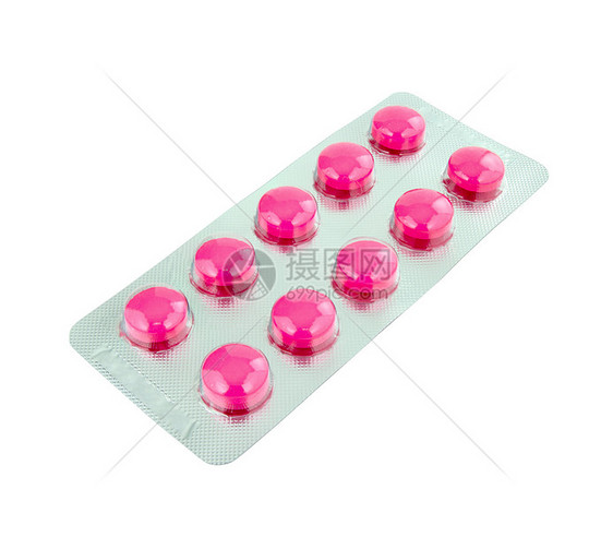 粉粉色药包治疗诊所卫生药店棕色帮助疼痛药品宏观红色图片