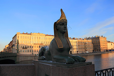 圣彼得堡有狮身人面像的桥图片