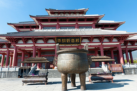 中国重庆寺文化遗产天空旅行寺庙建筑正方形石头蓝色网站图片
