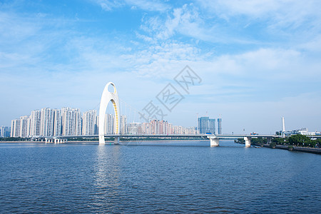 光祖市和朱江河市中心摩天大楼建筑物建筑水平蓝色天际地标运输图片