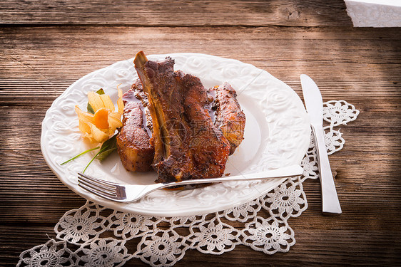 烧烤肋骨投标猪肉炙烤营养骨头美食野餐餐厅牛肉饮食图片