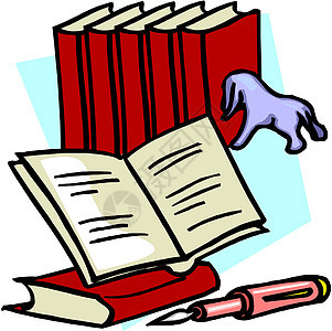 纸张 铅笔和其他学校用品笔记本补给品红色统治者活页家庭作业笔记蓝色橡皮黄色图片