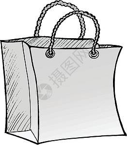 购物袋商业市场礼物推广插图商品纸板盒子空白包装背景图片