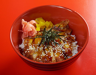 日食烧烤鱼鳗鱼饮食文化食物小吃美味海鲜橙子熏制绿色图片