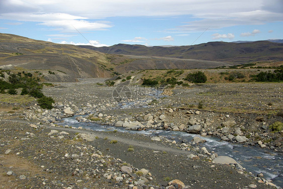 智利的种子全景国家爬坡沙漠乡村草原溪流农村荒野风景图片