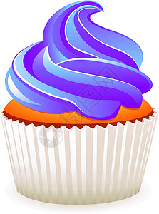 矢量纸杯烹饪蓝色橙子食物紫色甜点白色饮食插图小吃背景图片