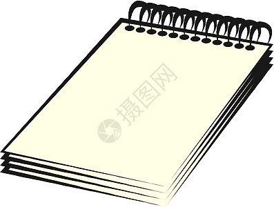 空白白纸笔记本戒指学习文档商业教育日记床单记事本备忘录办公室图片