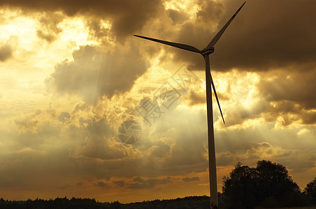 风涡轮素农场电气天空活力风力力量环境太阳蓝色涡轮机图片