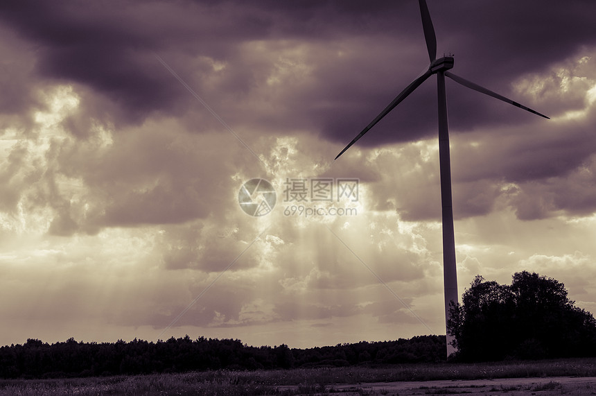 风涡轮素资源涡轮活力风力地球电气螺旋农场风车蓝色图片