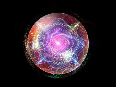 分形球元素中心星星网格渲染几何学大理石粒子辐射作品体积图片