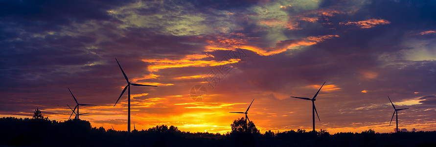 风涡轮资源日出地球活力生态天空蓝色农场太阳发电机图片