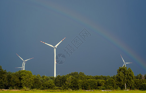 风涡轮风车金属蓝色发电机气候技术天空农场晴天阳光图片