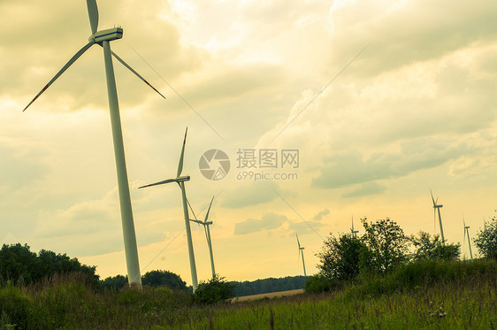 风涡轮素涡轮机力量生态农场活力涡轮风力日出电气螺旋图片