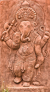 Ganesh 雕塑成功传统偶像金子信仰眼睛艺术雕像数字上帝图片