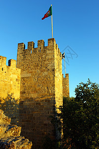 圣乔治城堡 里斯本 普尔图加尔楼梯旅行入口住宅纪念碑天空砖墙城堡历史性建筑图片