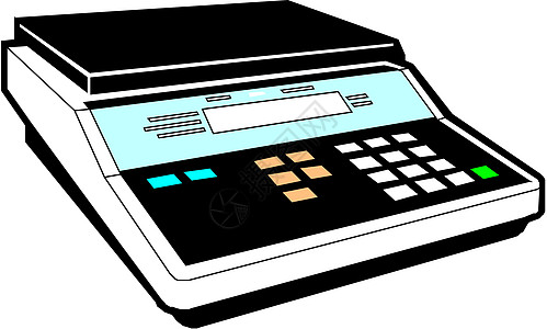 电子现金登记册宏观金融销售计算器柜台白色塑料技术小路服务图片