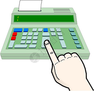 电子现金登记册服务钥匙技术金融柜台宏观塑料键盘销售商业图片