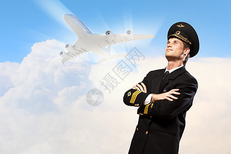 男性飞行员形象工作商业男人队长职业航天空气旅行服务航班图片