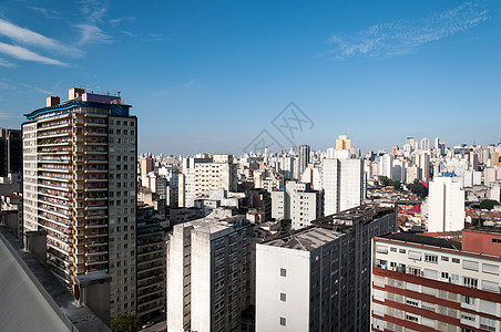 Sao Paulo市建筑物的空中观察城市建筑学旅行场景明信片天空办公室历史性市中心办公楼图片